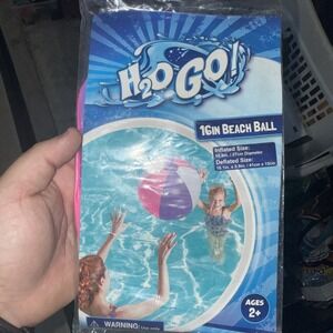 Bestway H2O Go Beach Ball 16" Pink White Purple Pool Beach Inflatable